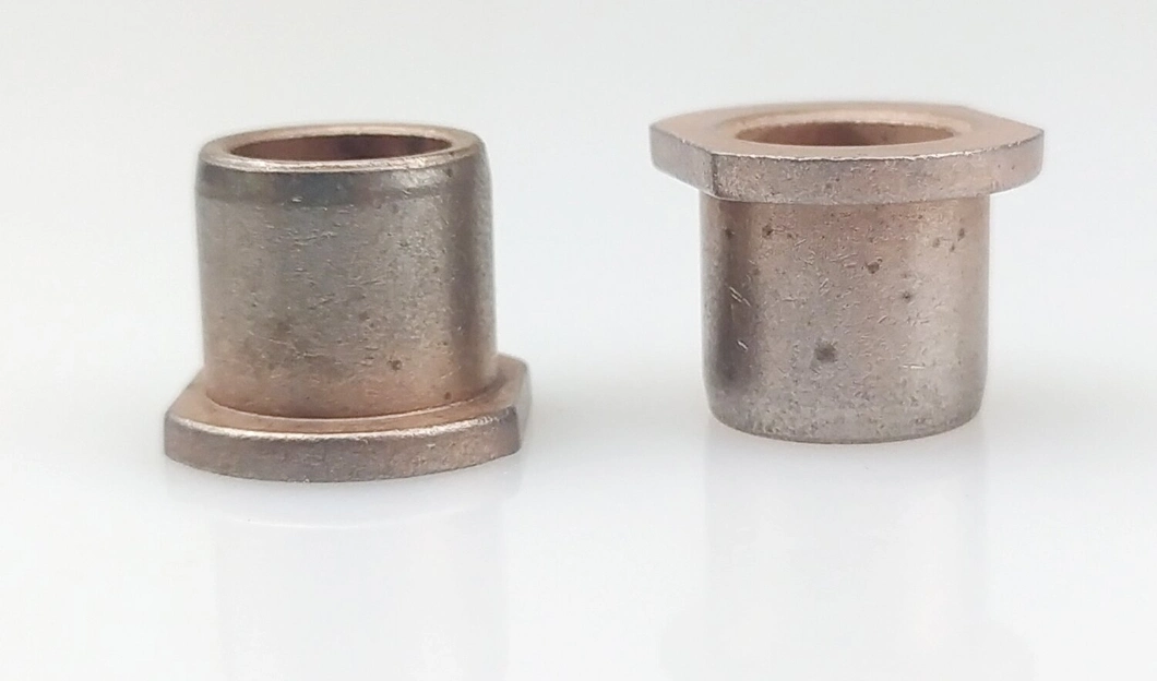 Custom Metal Powder Metallurgy Oil-Bearing Bronze Flanged Bushing Sintered Bearing Shaft Bush